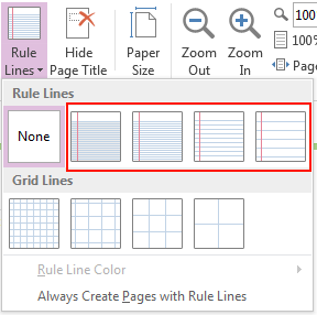 Rule Line Options